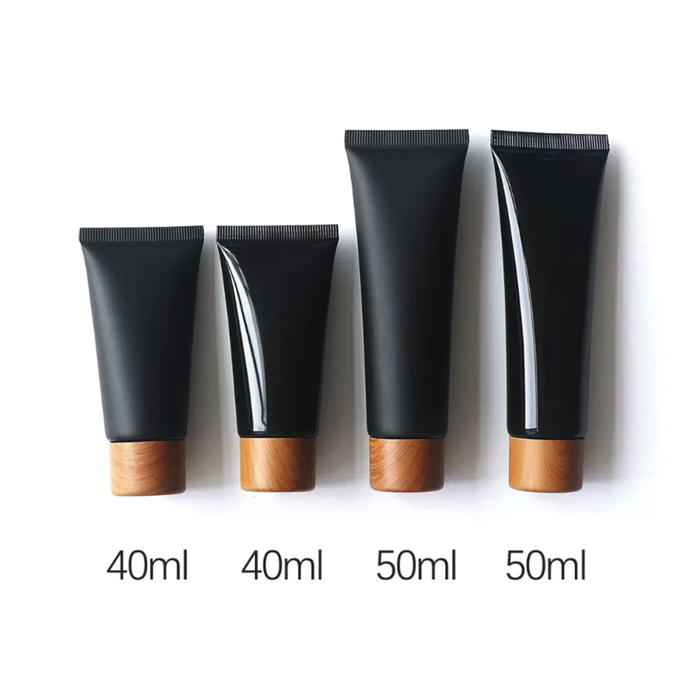 30g 40g 50g Wood Grain Lid Cosmetic Squeeze Bottle Empty Soft Tube Shampoo Lotion Cream Refillable Container 30ml 40ml 50ml