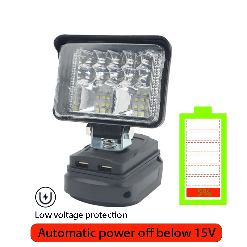 ADP05 Car LED Work Lights Flashlights Electric Torch Spotlight For Makita Lomvum Zhipu Hongsong Jingmi 18V Li-ion Battery BL1830