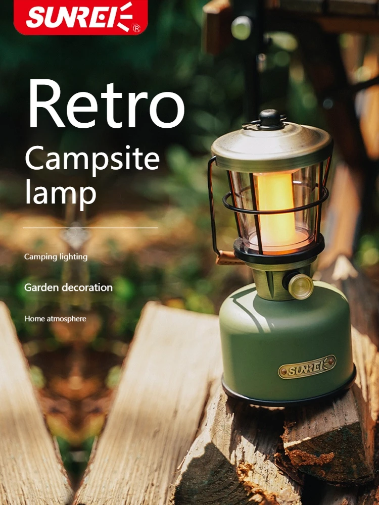 SUNREI LED outdoor camping atmosphere light super long battery life portable camping camping lamp hanging lamp