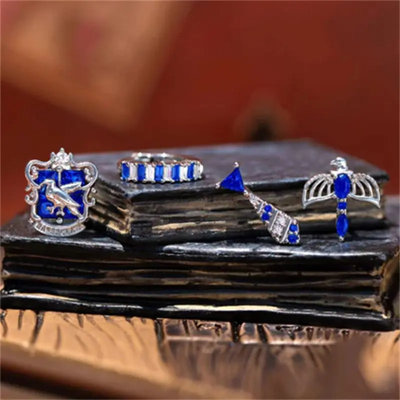 Hogwarts College Ravenclaw Eagle Stud Pendiente Mágico Novela Regalo