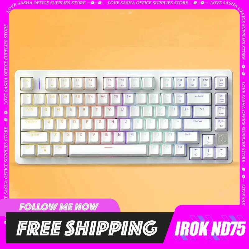Imagem -01 - Teclado Mecânico com Fio Modo rt Interruptores Magnéticos Jogos Hot-swap Personalização Rgb Gamer pc Irok-nd75