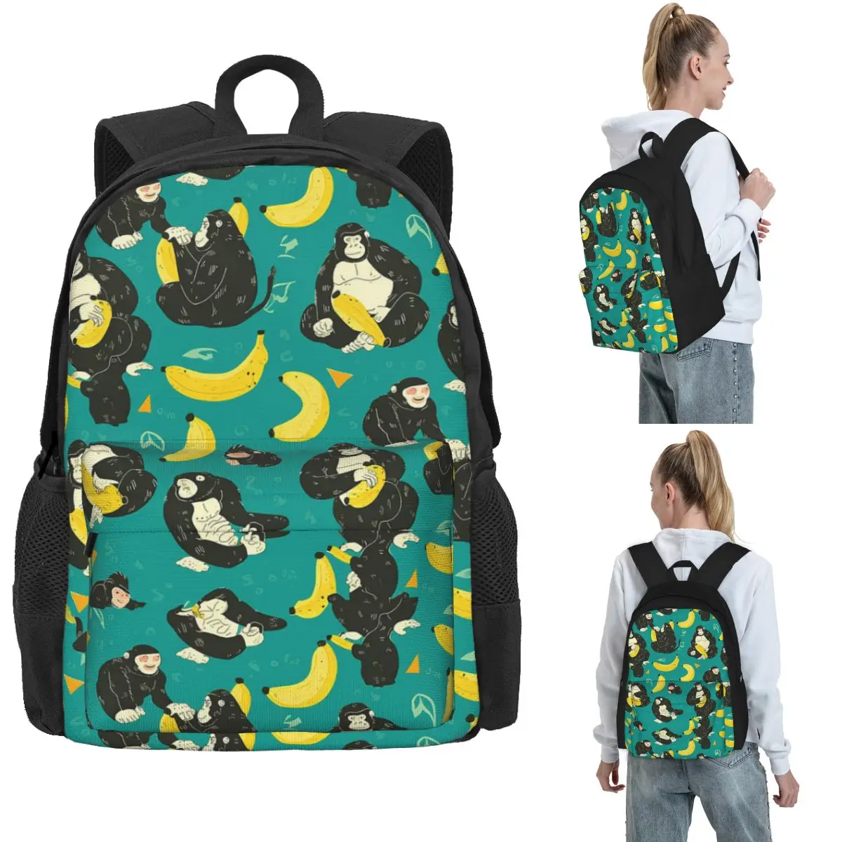

Gorillas Mad Backpack Hot Sale Daypack Large Capacity Kids BookBag School Bag Shoulder Bags for Men Women