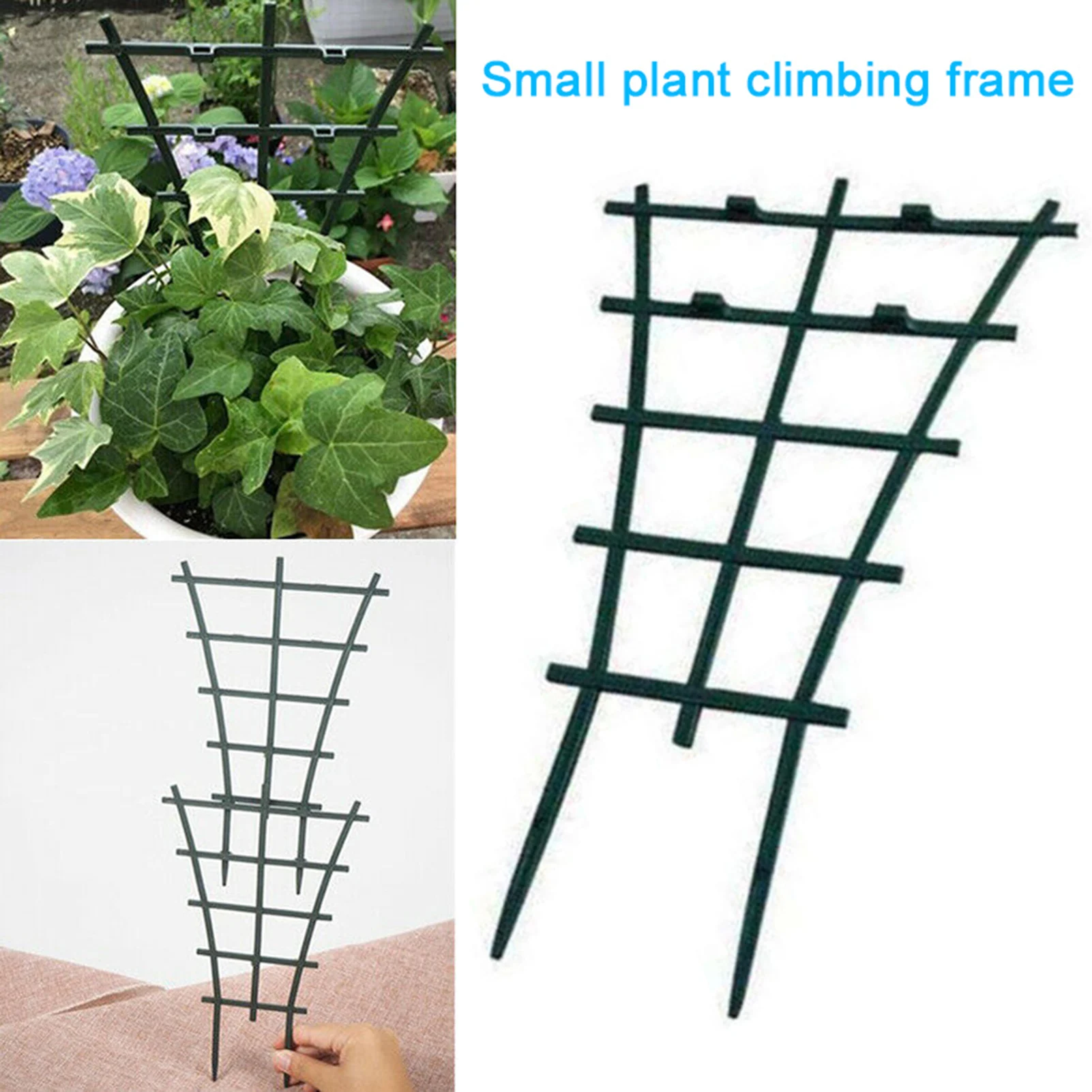 

2pcs Garden Growing Plant Climbing Trellis Plastic Vegetables Flowers Support Plant Pot Frame Garden Decorative Plant Cages