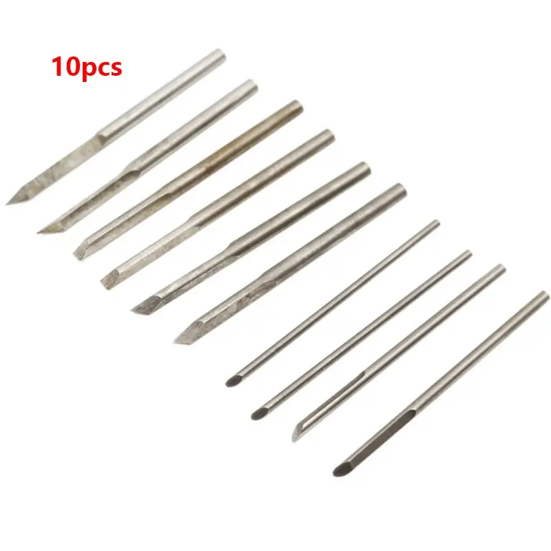 M6CF 10pcs/set Handmade Wood Carving Knife High Speed Steel Micro for Head Woodworking Tool