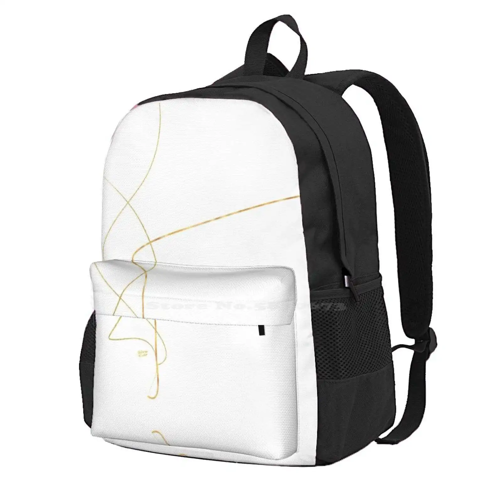 Kintsugi 2 #Art #Decor #Buyart #Japanese #Gold #White #Kirovair #Design Hot Sale Schoolbag Backpack Fashion Bags Style Cool