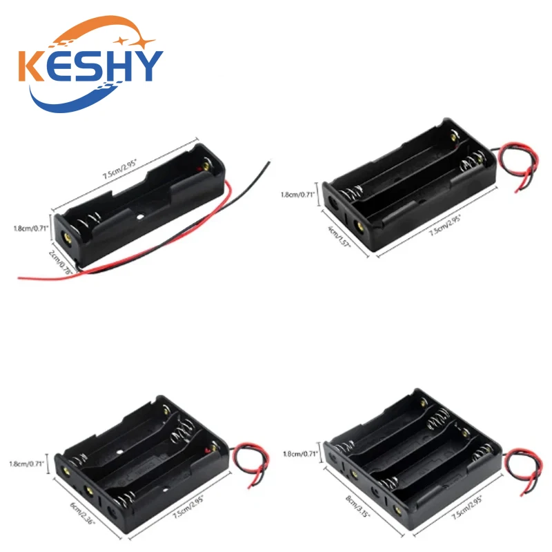 1-10 قطعة 18650 قوة البنك حالات 1x2x3x 4x صندوق تخزين البطاريات 1 2 3 4 فتحة بطاريات حامل قصاصة الحاويات مع سلك الرصاص دبوس