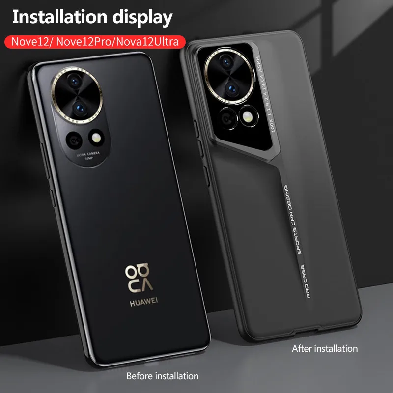 Frosted Matte Hard PC Case For Huawei Nova 12 12Pro 12 Ultra Porsche Design Camera Full Protector Cover