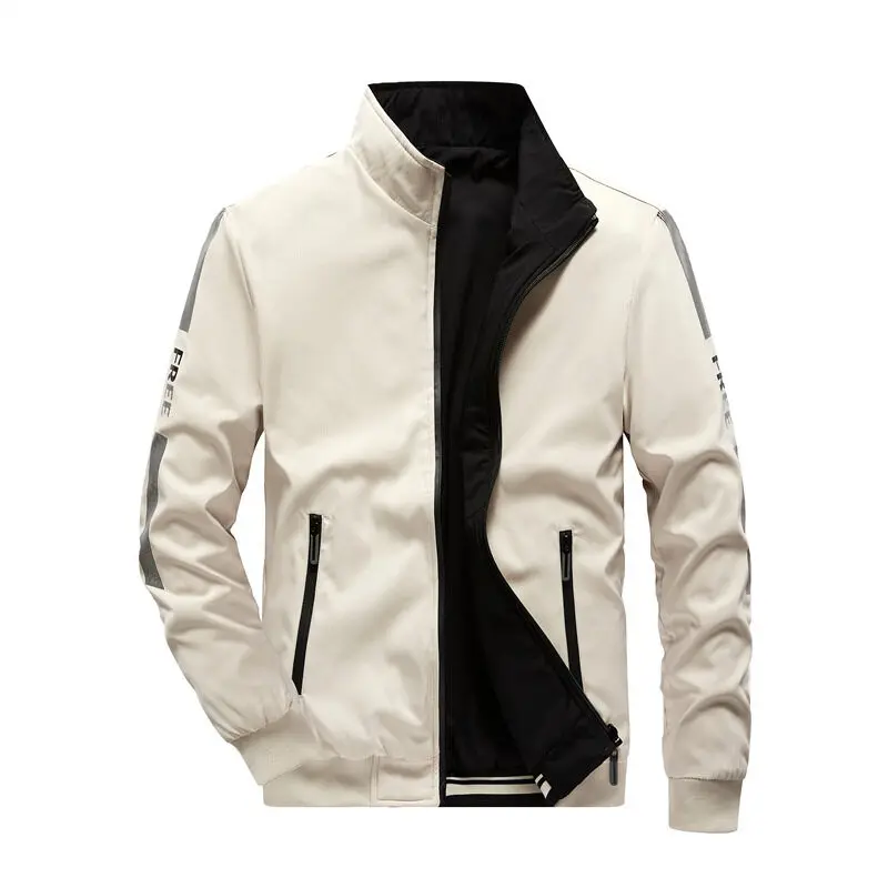 Spring And Autumn New Men'S Inside And Outside Double Wear Can Be Worn Outside The Casual Versatile Fat Sports Outdoor Jacket