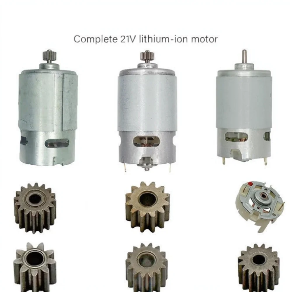 For Tiexin 21V Electric Motor 550 Brushed Spare Part For Cordless Drill Power Tools With Gear And Brush Holder Kit