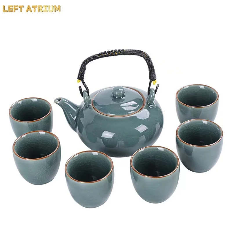 

Kung Fu Tea Set Gift Box Set with Handle and Teapot