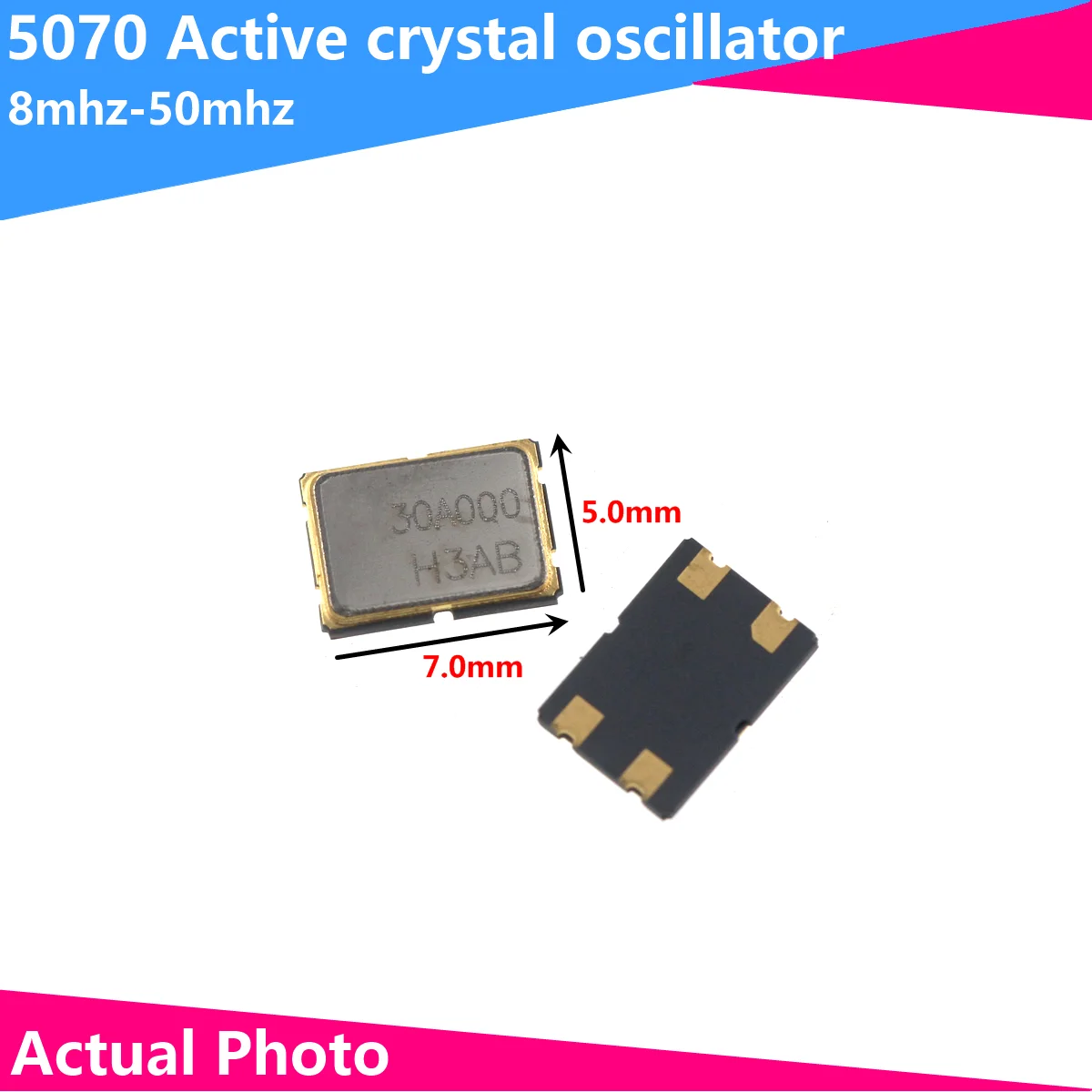 

2PCS Active crystal oscillator 4PIN SMD 7050 5070 4M 6M 8M 10M 12M 16M 20M 24M 25M 27M 30M 32M 40M 48M 50M 54M 100M 3.579545M 4.