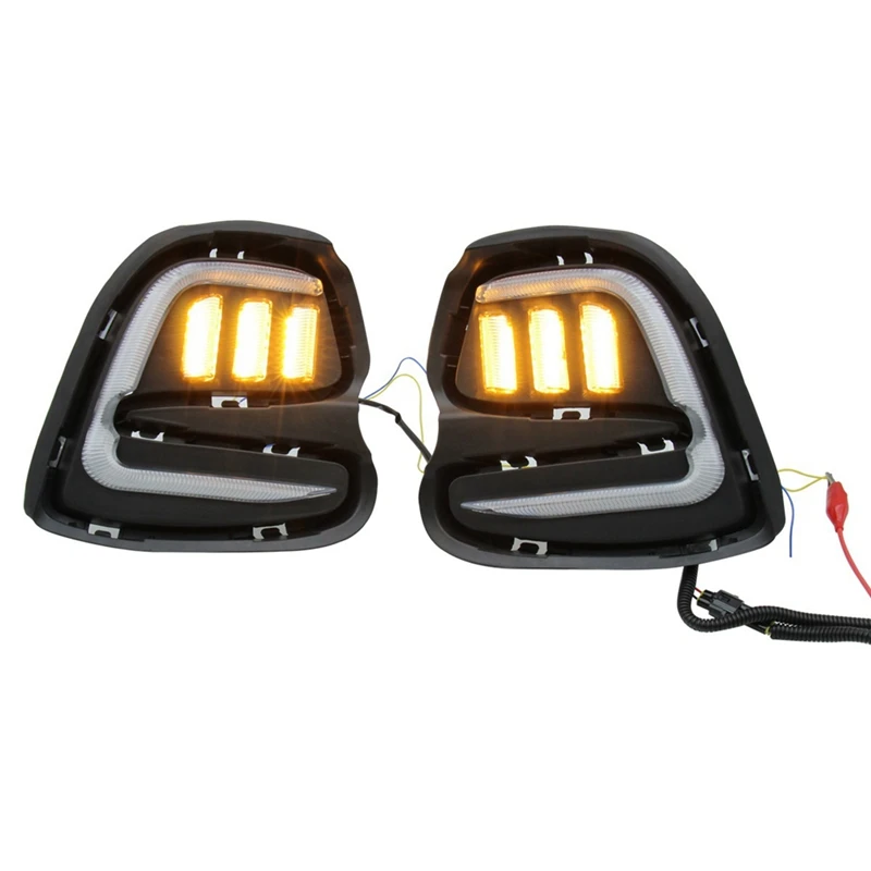 For Chevrolet Cavalier 2016-2018 Daytime Running Lights Turn Signal Fog Lamp White Yellow Blue Car Accessories