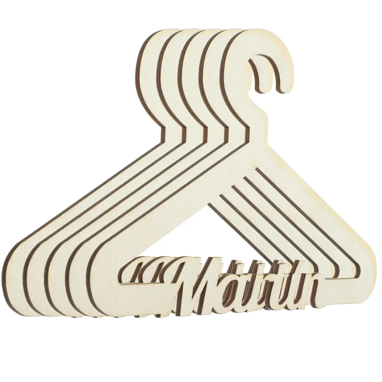 

5Pcs Wooden Toddler Hangers Premium Smooth Surface No Burr Baby Clothes Hangers for Infant Closet Organizing Drying