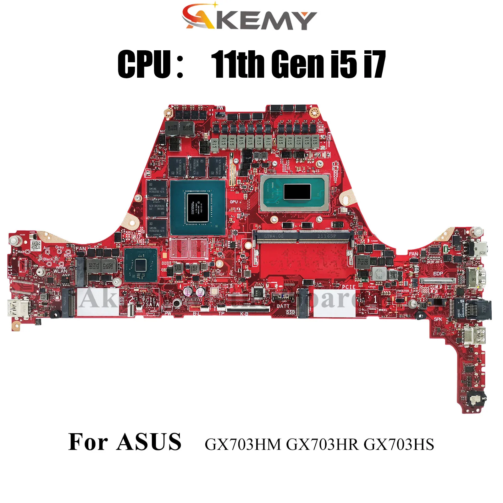 

GX703HS Материнская плата для ноутбука ASUS ROG Zephyrus S GX703 GX703HM GX703HR GX703HS Материнская плата с 11-го поколения i5 i7 100% tests OK stk