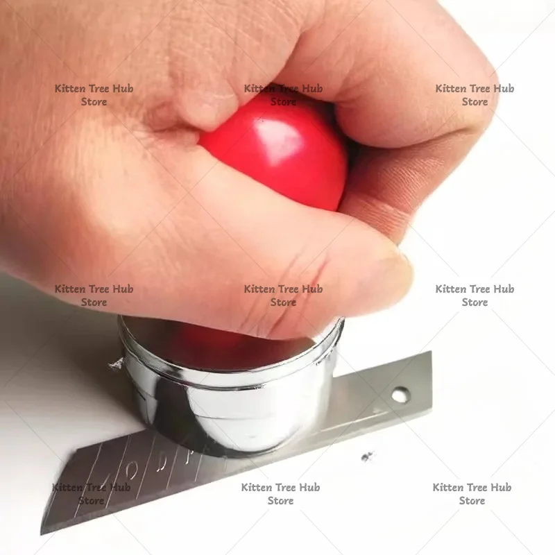 Manual woodworking trimmer red ball PVC blister film scraping knife bright chrome plated Youmu veneer knife for quick trimming