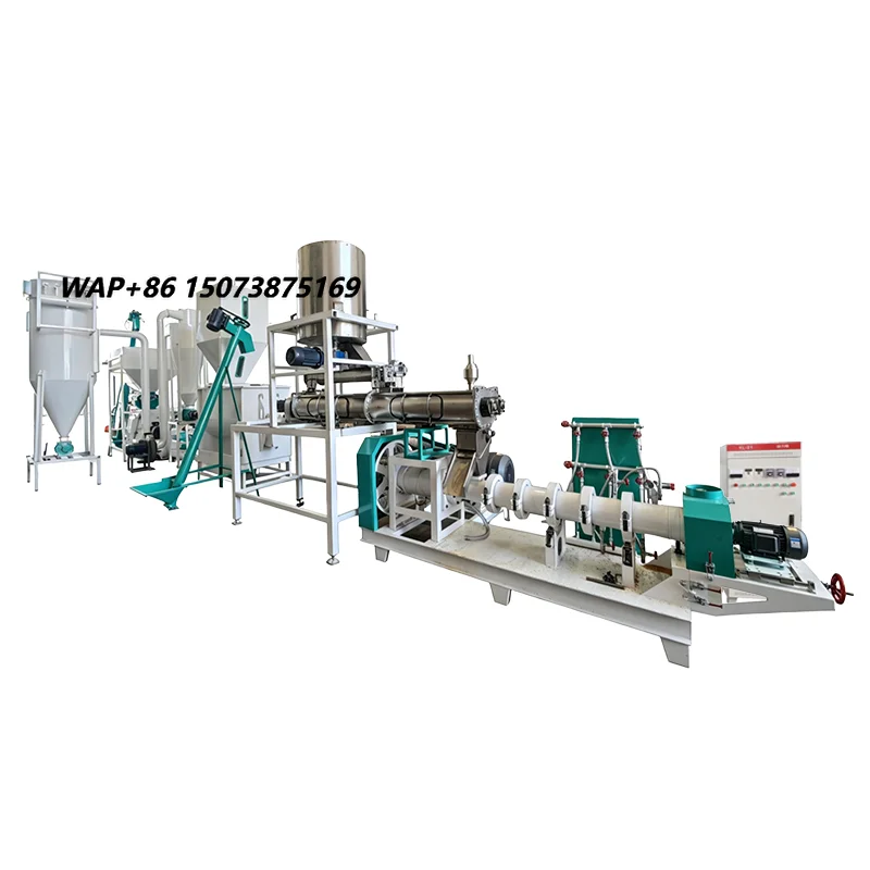 Automatic Wet Process Single Screw Extruder Line for Pet Food Fish Cat Dog Shrimp Feed with Customized Capacity