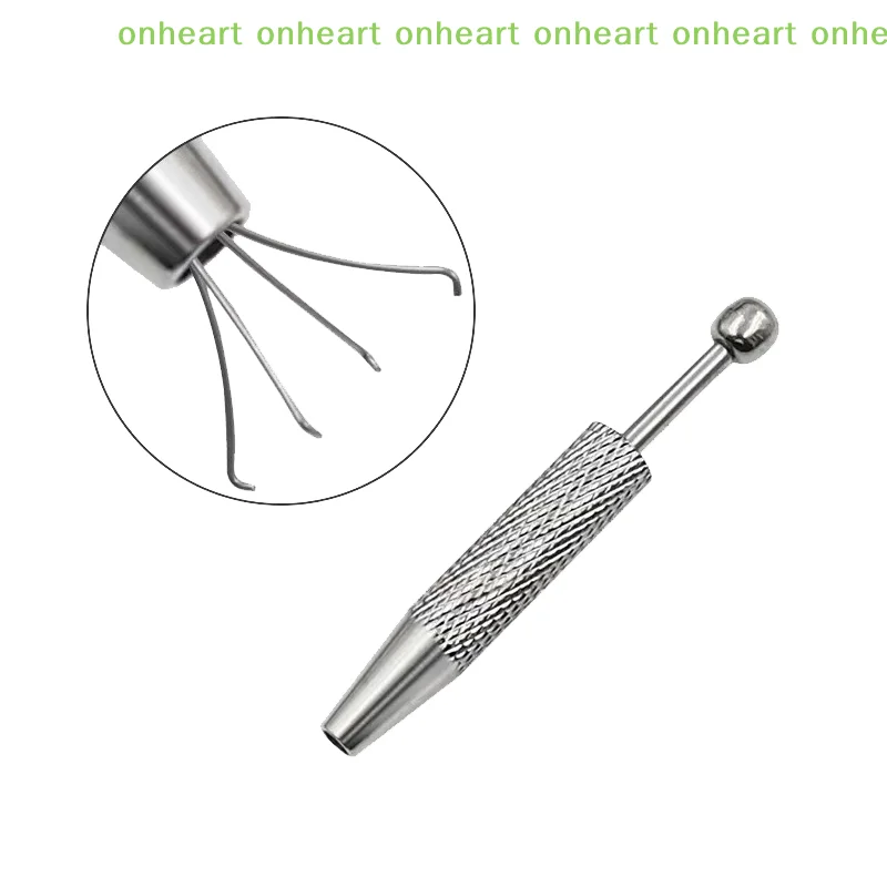 [C]Tweezer Catcher Grabber Stainless Steel Chip Gripper 4 Claws Pick-up Tool Jewelry Beads Diamond Gems Prong Holder