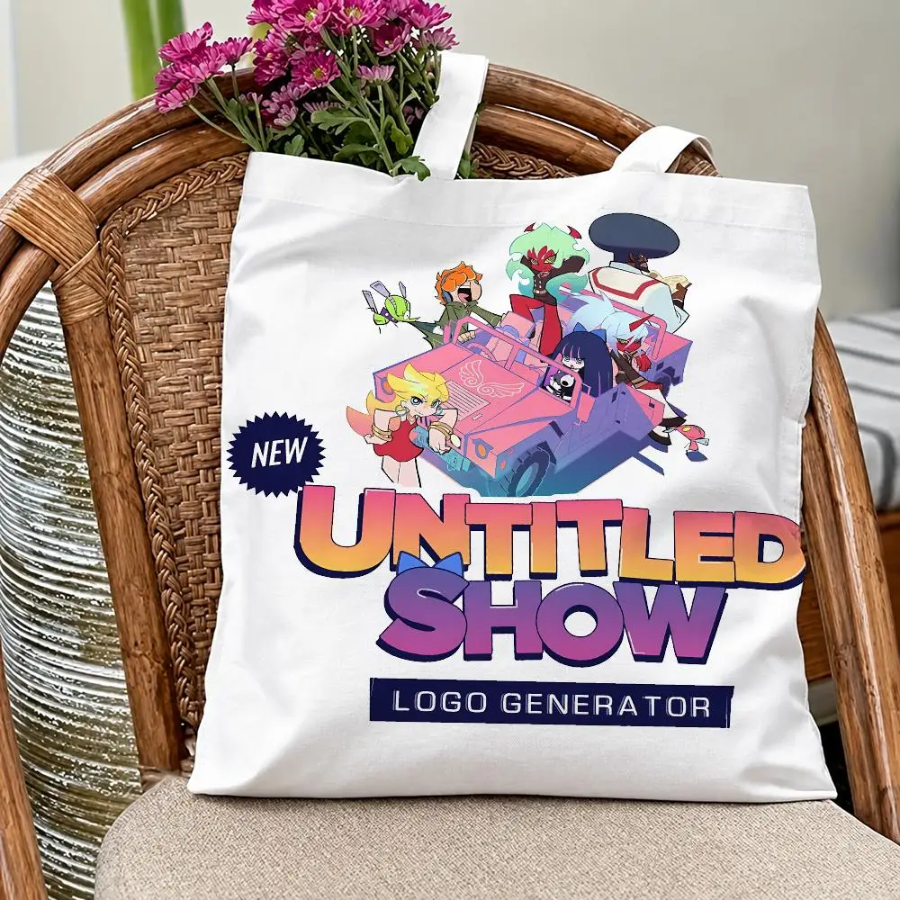 Bold Anime Panty & Stocking with Garterbelt Storage Bags Eco Canvas Tote Odorless Reusable Double Print Shopping Bag
