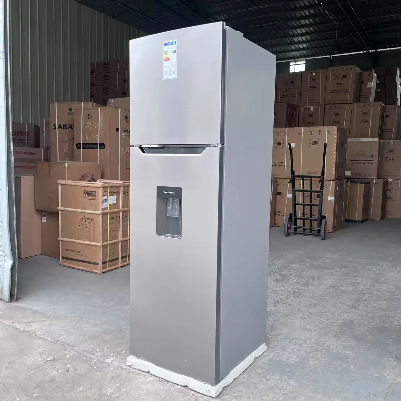 Upright Free Standing Double Door Top Freezer Fridge With Water Dispenser 290L for Home Double Door  Frigorifero 220V 50/60HZ