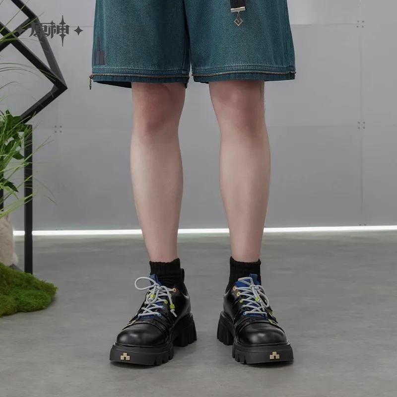 Oficjalne Genshin Impact Oryginalne Kinich Tematyczne Impression Series Gadżety do Gry Grube Spody Sznurowane Pojedyncze Buty Anime Cosplay