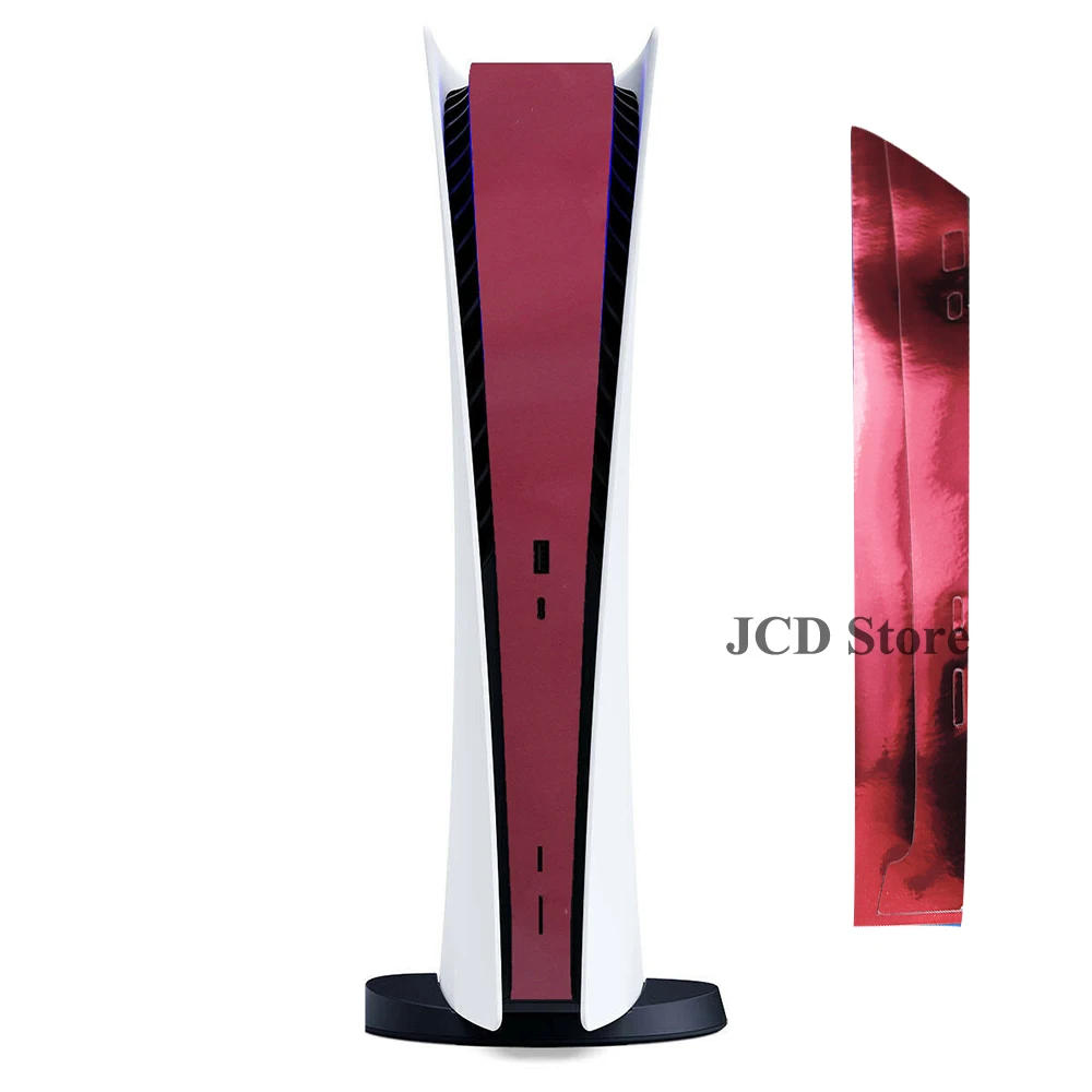 Pegatina decorativa media de piezas para PS5, pegatina de piel enchapada de fibra de carbono para consola P5, pegatina de piel central