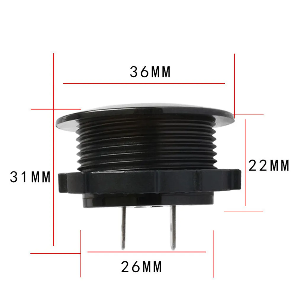 DC 12V-24V Round Waterproof Voltmeter Motorboat Motorcycle Car LED Panel Digital Voltmeter Tester Monitor Display Voltmeter