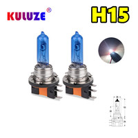 2Pcs H15 12V 15/55W Cars headlights halogen lamps white light for golf High brightness and high quality bulbs