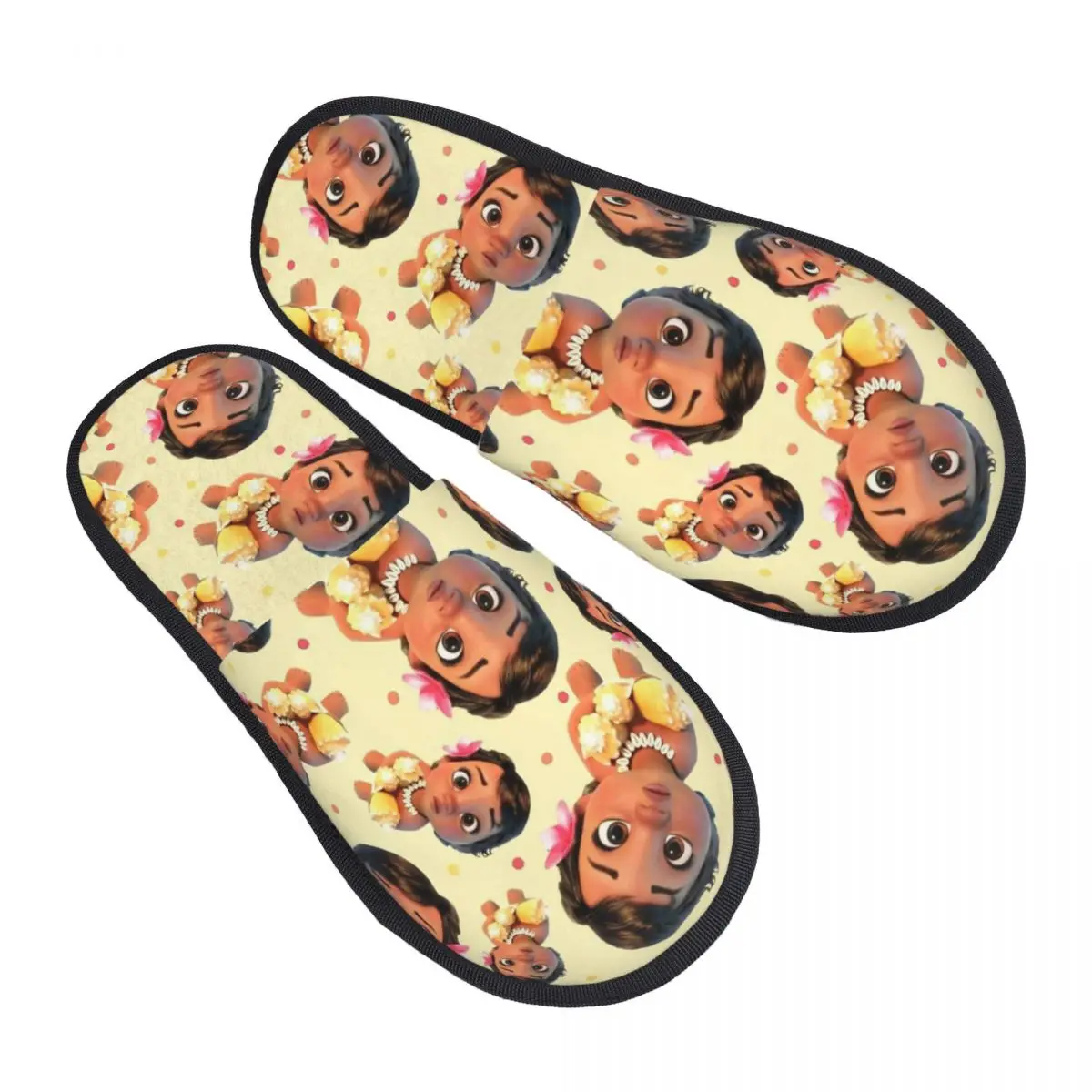 

Уютные тапочки из пены с эффектом памяти Moana на заказ, женская обувь с героями мультфильмов для спа-дома