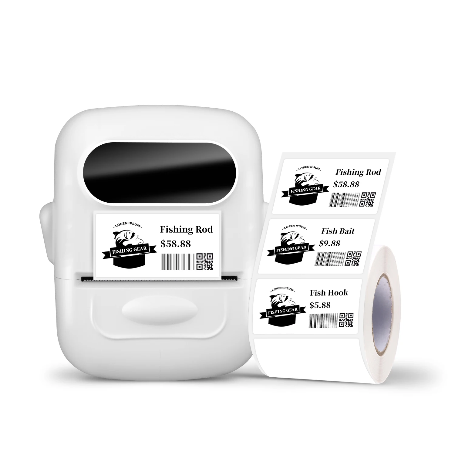 

Multi-purpose Label Printer Connected With Cellphone Barcode Label Printer Label Printer Price Tag Machine