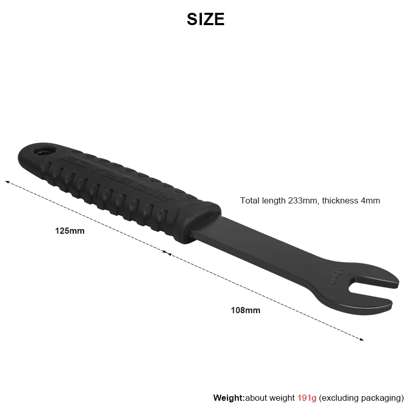 Fahrrad Pedal Schlüssel Extra Lange Griff MTB Straße Mountainbike Pedale Installieren Entferner Entfernung Ersetzen Reparatur Werkzeug Spanner 15mm – Detail 11