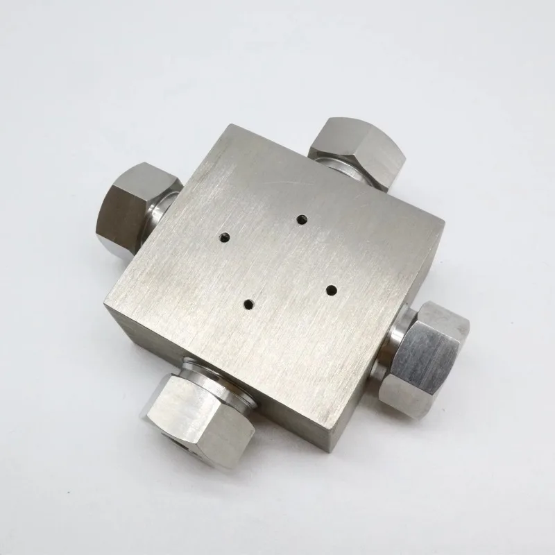 

Water Jet High Pressure Pump Parts 60KSI Pipe Fitting Adapter Cross 1/4" 3/8" 9/16"