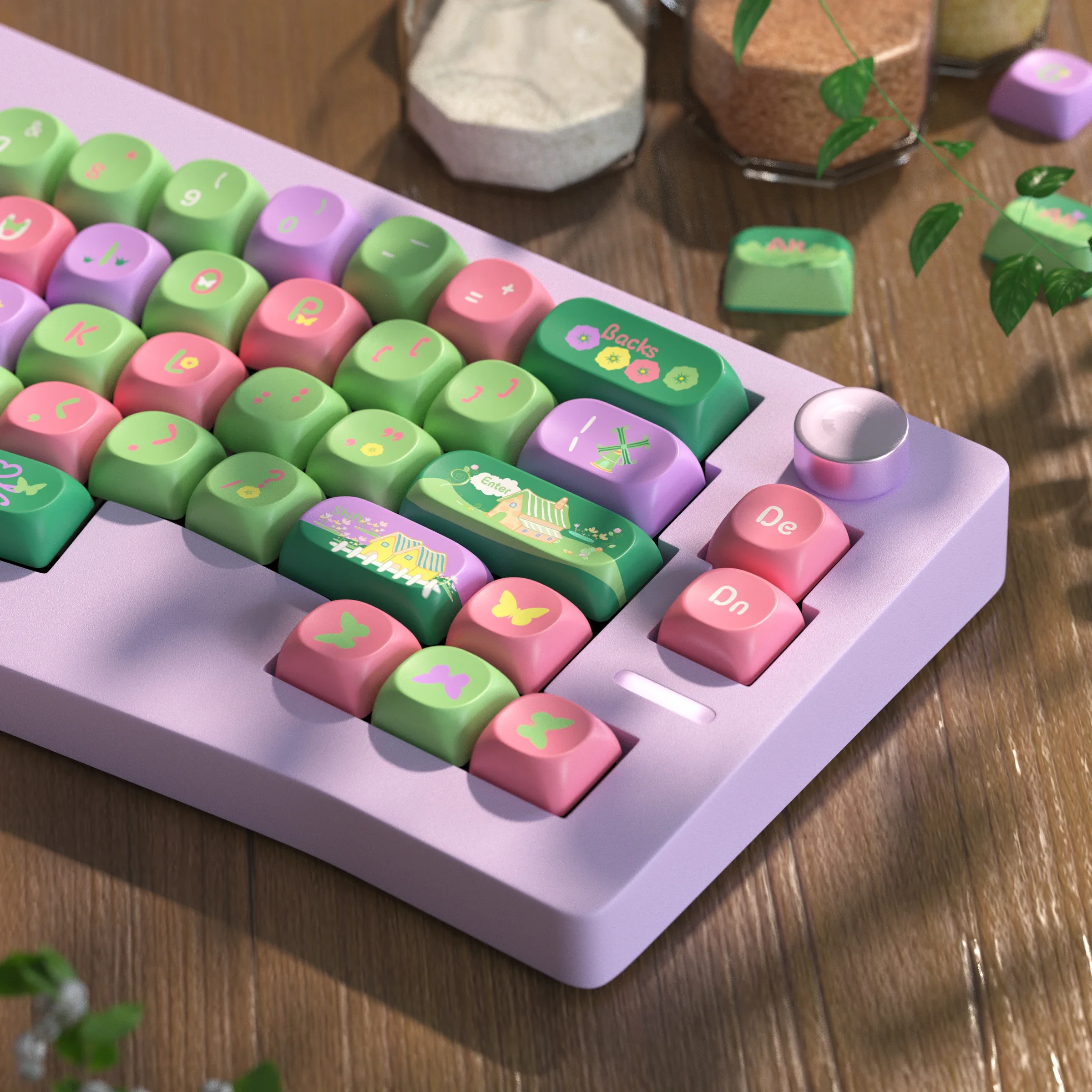 

Cute keycaps forest home 136 keys SOA profile pbt keys For MX Switches Mechanical Keyboard