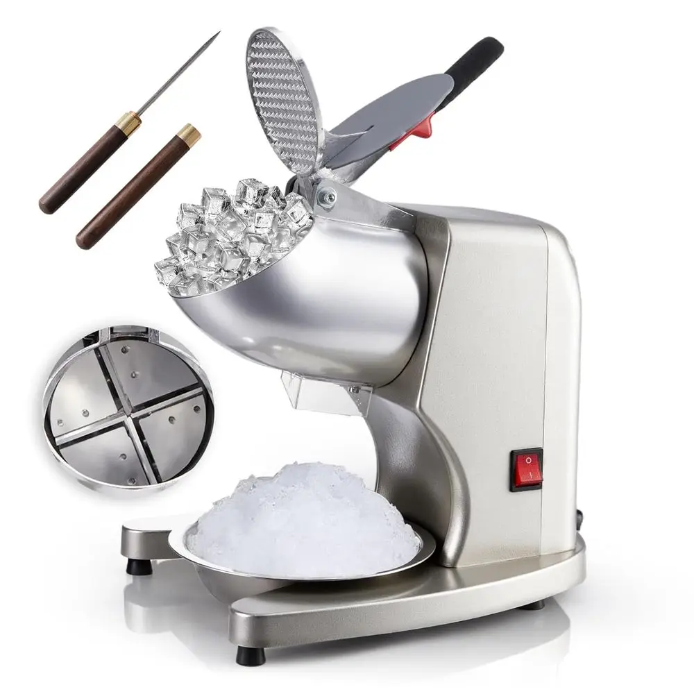 

Shaved Ice hine 300W Electric Ice Crusher 4 Blades Ice Crusher Shaver 2200 RPM Cone hine 286 lbs/hr Ice Shaving hine or Home and