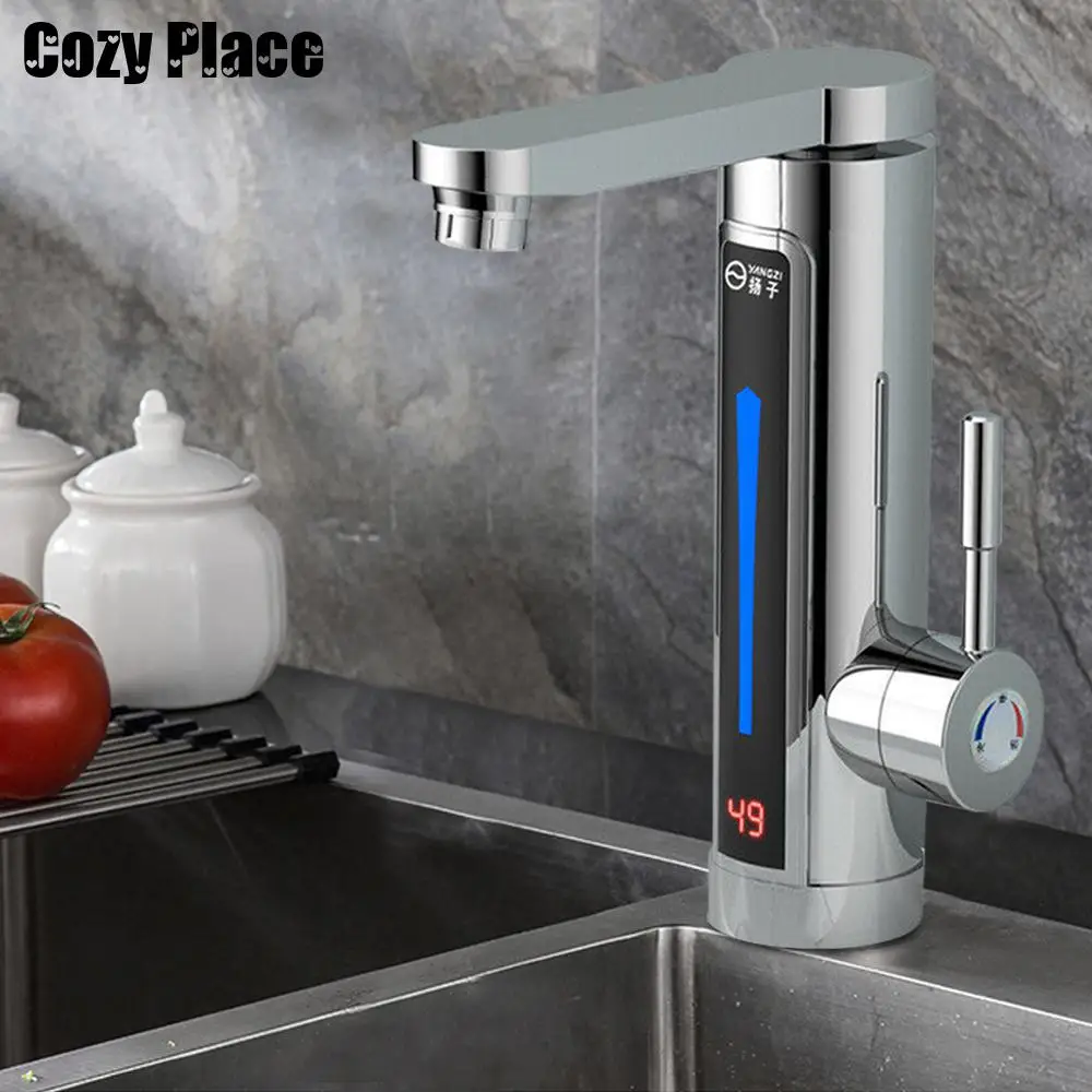 Electric Faucet Instantaneous Heating 3000w Instant Tankless Water Heater 220v Hot Water Tap Sink Kitchen Bathroom Faucet