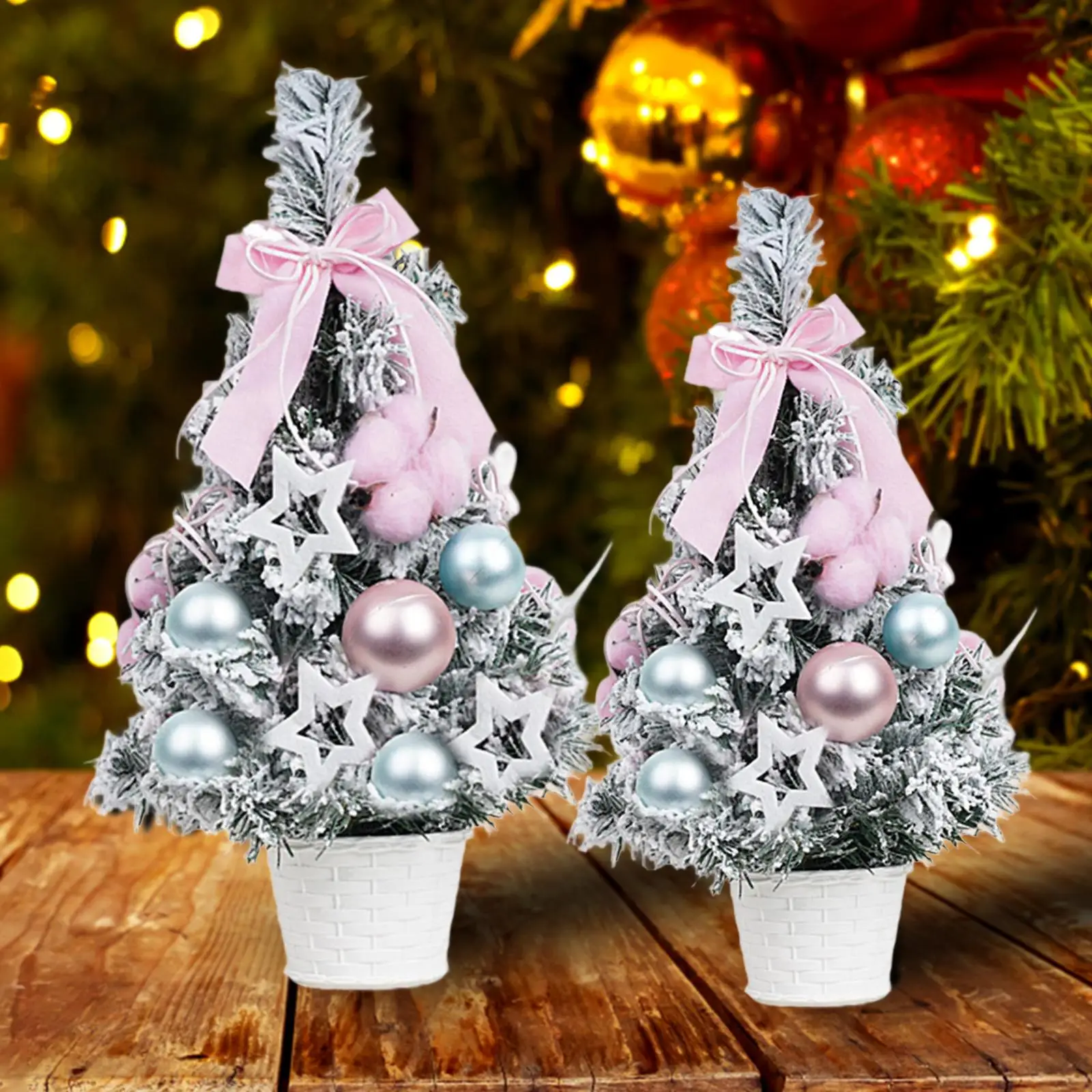 Ornement d'arbre de noël en pot, cadeau de noël artistique pour bureaux et salons