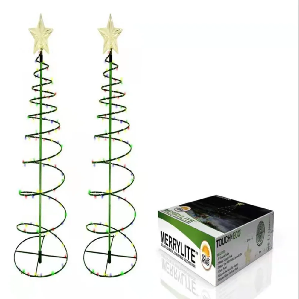 Imagem -05 - Solar Led Outdoor Jardim Lâmpada de Natal String Saterproof Lanterna Estrela Luz Decorativa Árvore Light Stand Ip65