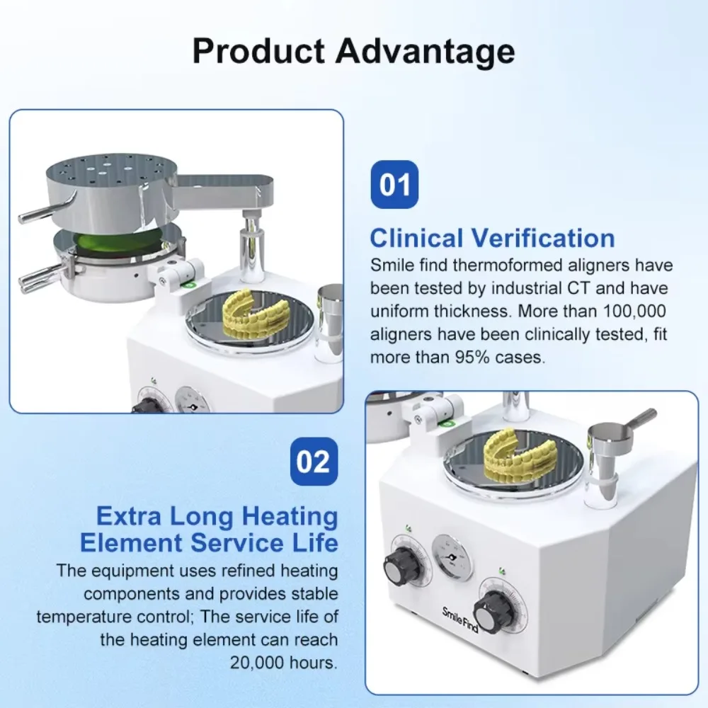 Dental positive pressure membrane forming machine, dental clinic, making orthodontic retainers, orthodontic braces production