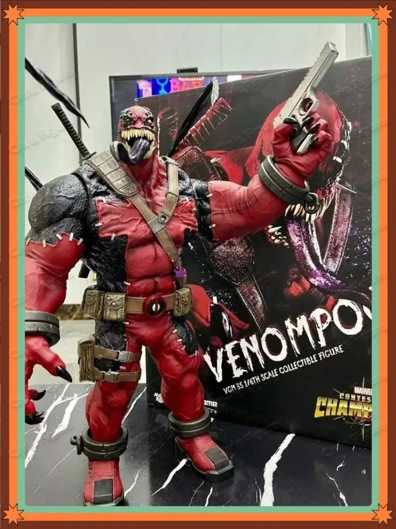 

In Stock Original Marvel Venom Pool Action Figure Toy Movie Character Portrait Model 1:6 36.5 Cm Action Figure Collectible Gift
