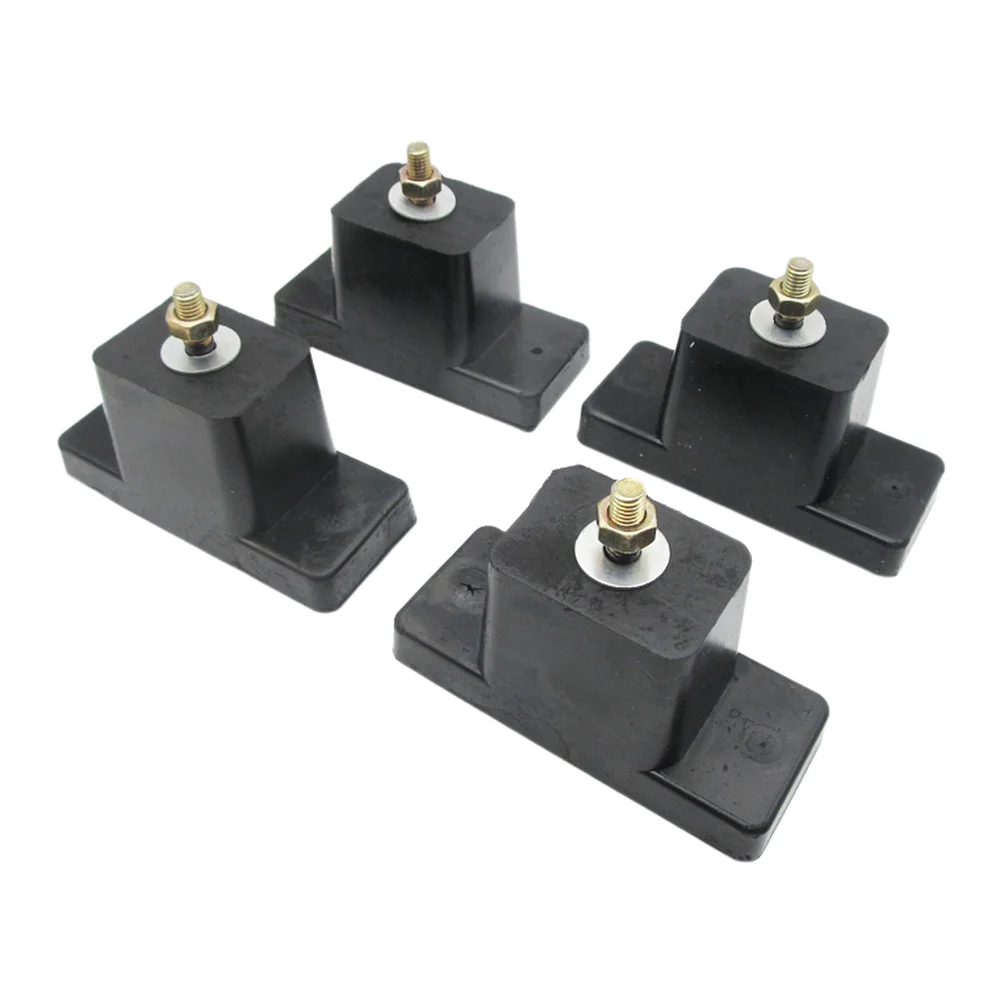 4 Air Conditioner Outdoor Unit Shock Absorbing Pads for 1.5P Systems with Pre-Attached Screws and All-Weather Durability