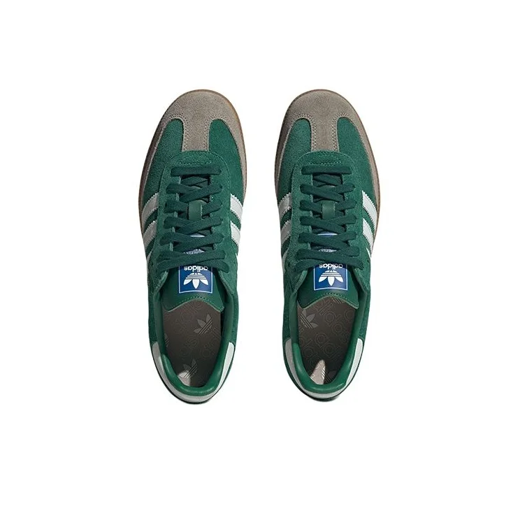 Adidas Originals Samba Abrasion Resistant Lightweight Low top Skateboard Shoes Unisex Green ID2054