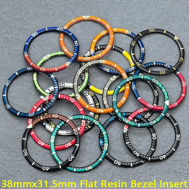 

Customized Watch Bezel Insert 38mm Flat Resin Aluminium Fits SKX007 SKX009 SRPD Case Mod NH36 NH35 Movement Watch Repair Parts