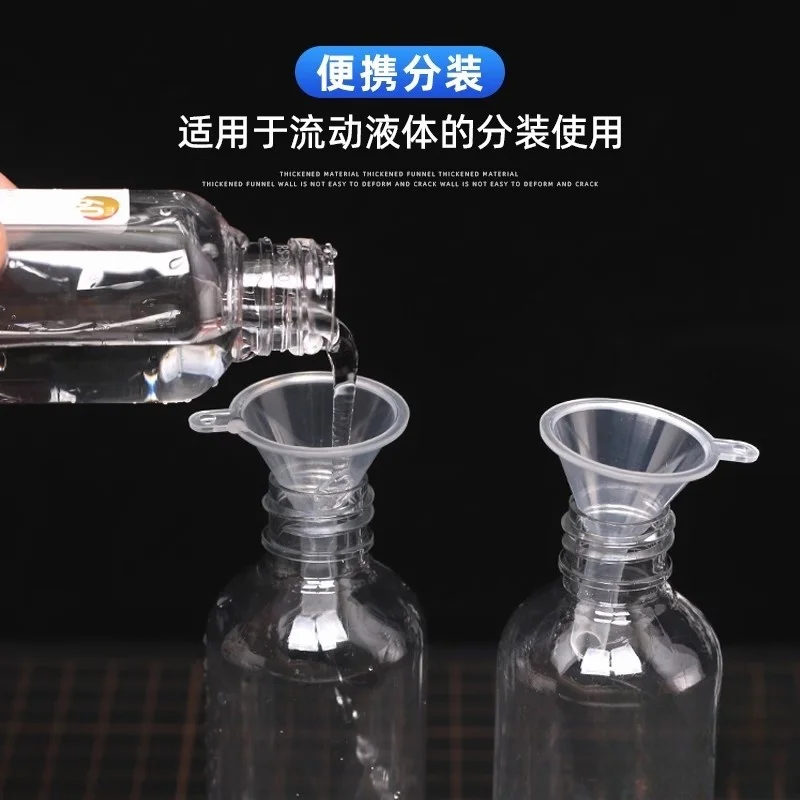 5pcs Plastic Transparent Small Funnel For Lab Perfume Diffuser Bottle Mini Liquid Oil Funnels Laboratory Supplies Tools ﻿