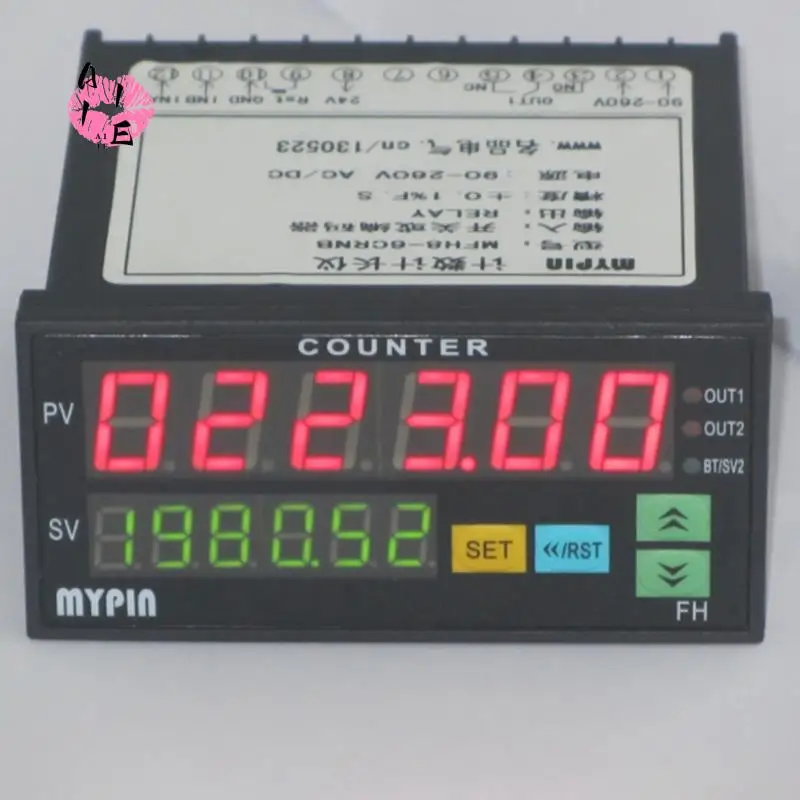 

A11E-MYPIN счетчик мини-измеритель длины партии 1 предустановленный счетчик релейного выхода практичный измеритель длины 90-260 В переменного/постоянного тока The Hours Mach