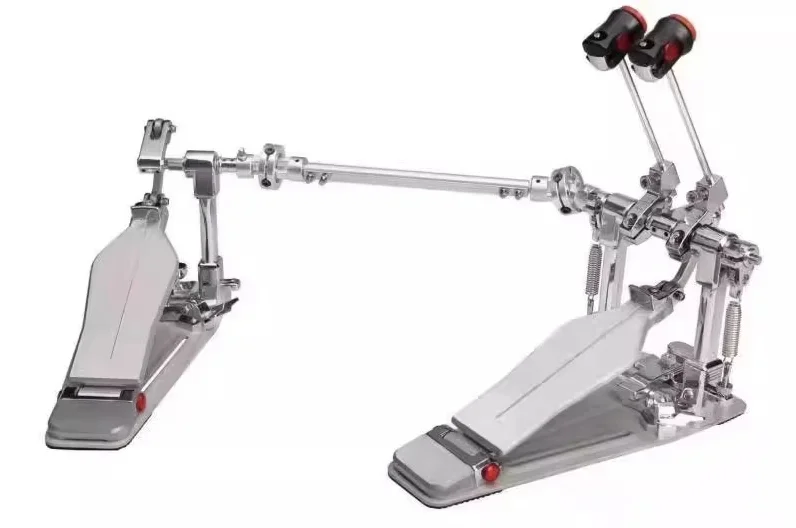 

Low Drum Pedal PD-4000 Magnesium Aluminium Alloy Direct Drive Double Pedal CNC Rods Double Action Hammer Drum Pedal