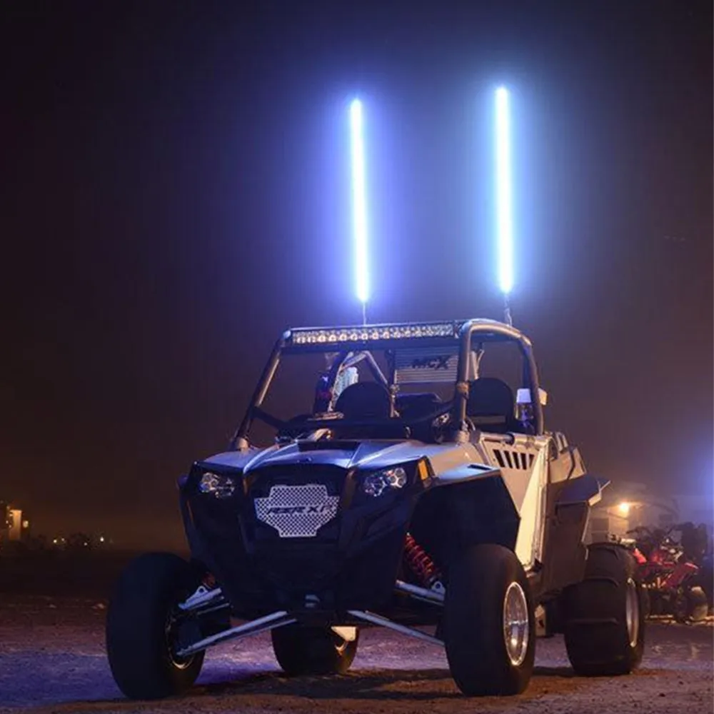KEMIMOTO UTV ATV 3FT Spiral-LED-Peitschenlicht mit APP-Fernbedienung, IP67 wasserbeständig, kompatibel mit Polaris RZR für Can-Am X3 – Detail 2