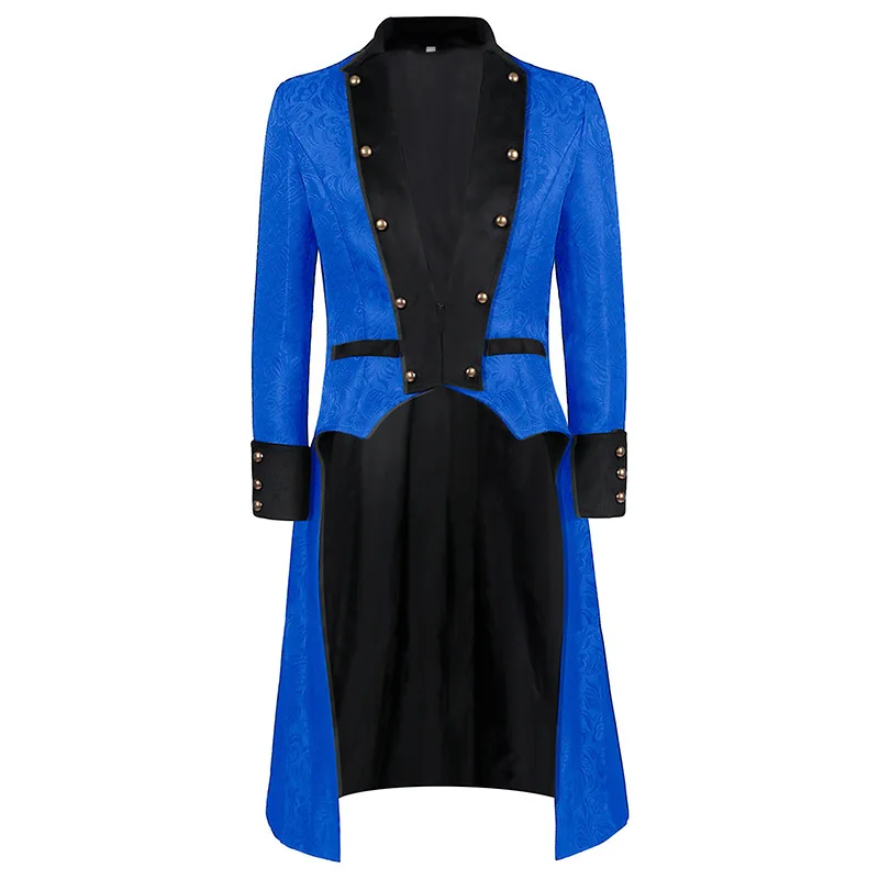 

Medieval Vintage Jacquard Jacket for Men Palace Wedding Banquet Luxurious Cardigan Dress Coats
