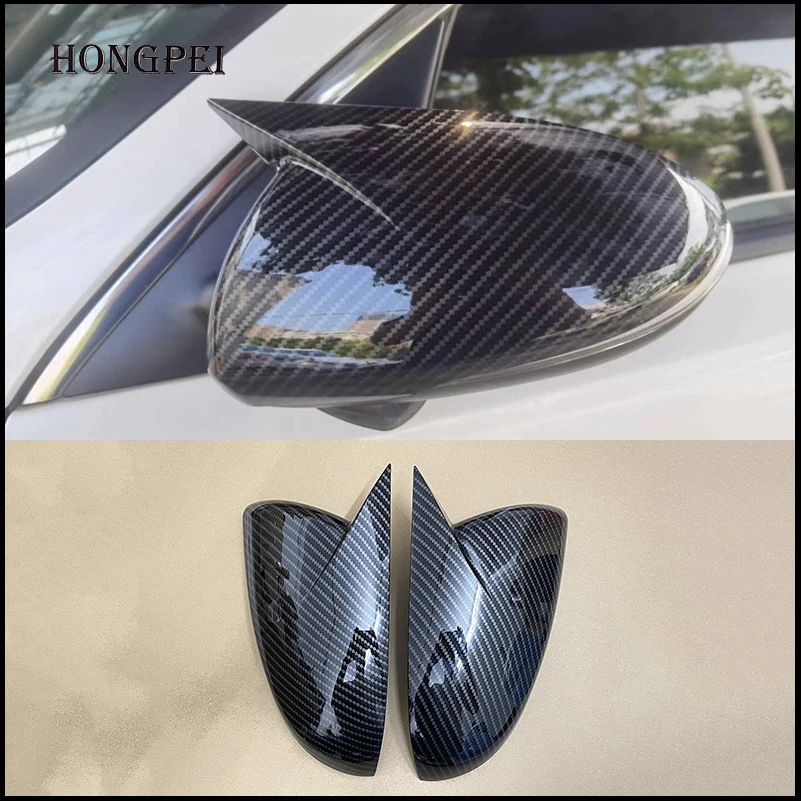 

Car Styling For Optima K5 2016-2019 Door Side Wing Rearview Mirror Cover Cap Sticker Trim With Horn Auto Accessories