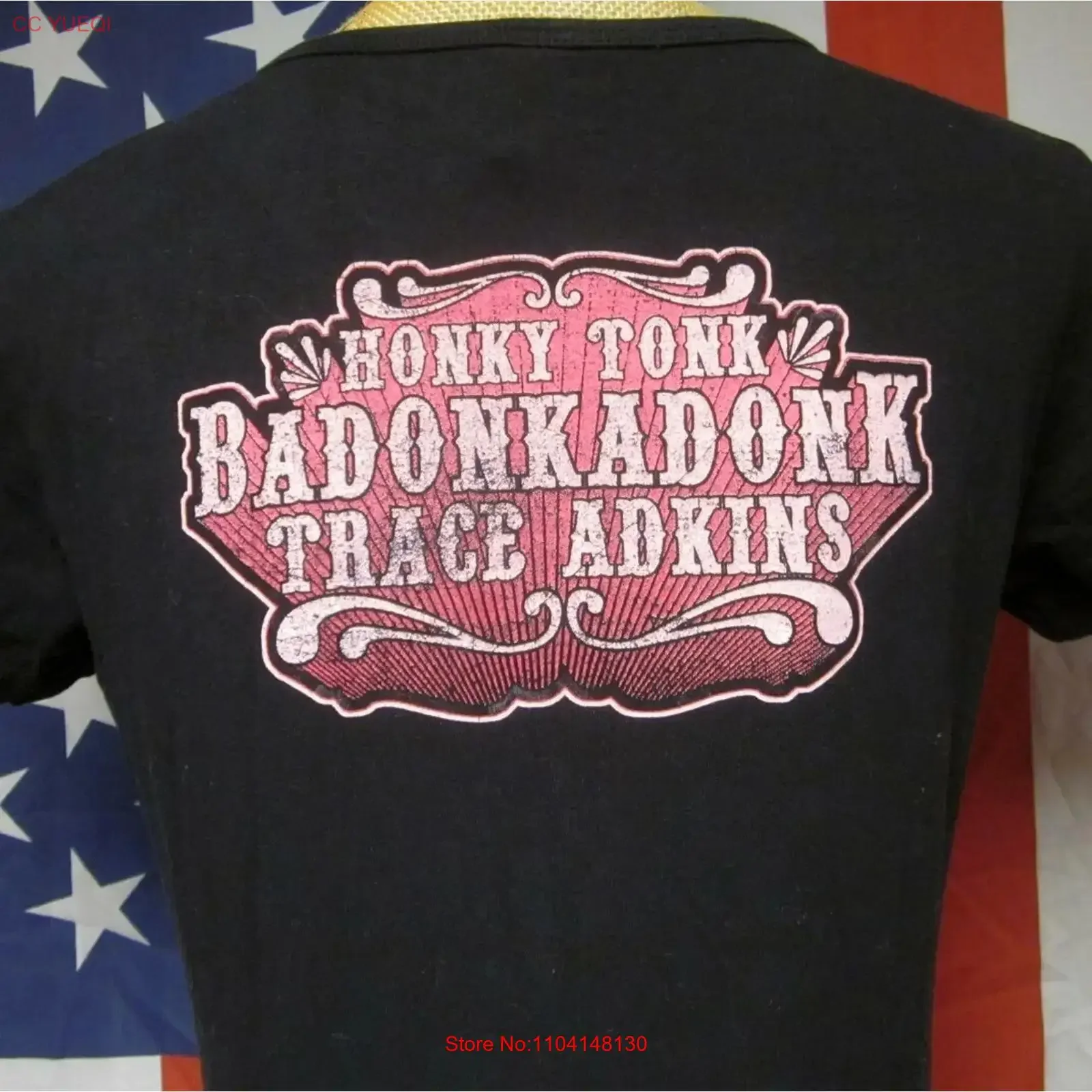 TRACE ADKINS sexy tee Honky Tonk Badonkadonk juniors med T shirt 2005 tour vintage Washed Casual Versatile designer clothes