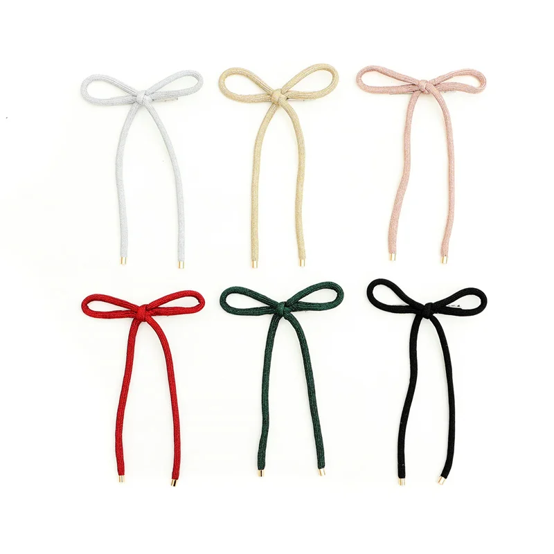 A  New Hemp rope weaving Cute Creative Classic All-match Small Bowknot Girl Hair Clips Kids Hairpins Children Hair Accessories