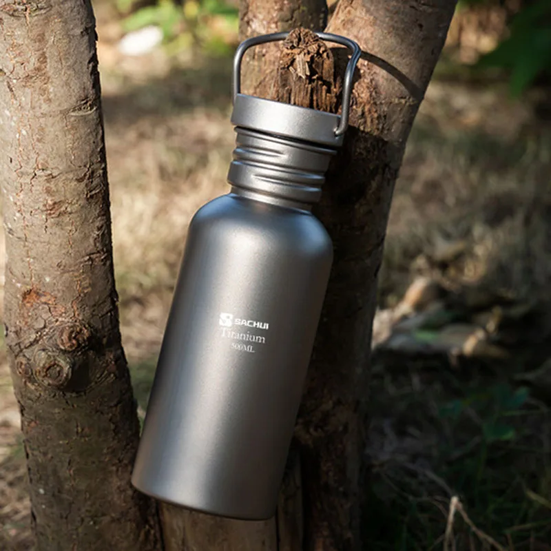 Titanium Outdoor Sport Water Bottle Camping Hiking Picnic Climbing Running Cycling Single Layer Lightweight Drinking Bottle - view 2
